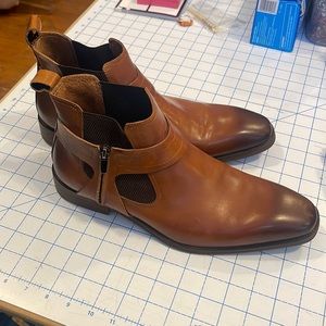 Steven Land Brown Side Zip Dress Boot